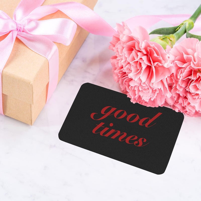 BallHull Blank Business Card, Black Cardstock Learning Card, Note Card, Thanksgiving Day Message Gift Card (Black) - Image 3